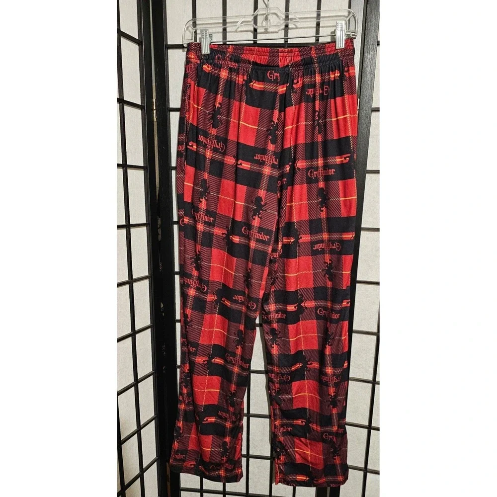 HARRY POTTER GRYFFINDOR‎ Plaid Red Black Lounge Pants – Men's Size S